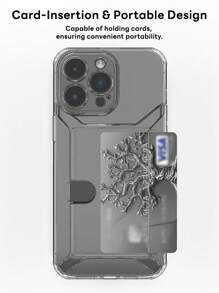 Clear Phone Case With Card Slot Compatible With IPhone 11/12/13/14/15/16, Transparent Card Holder Phone Case Compatible With Iphone 16 Pro Max/15 Pro Max/14 Pro Max/13 Pro Max/12 Pro Max/11 Pro Max, Soft Shockproof Case Compatible With IPhone16e/XR/Xs/7/8/SE 2/SE 3, Multi-Functional Wallet Style Protective Cover Compatible With Galaxy A12/A13/A14/A15/A16/A26/A34/A35/A51/A52/A53/A54/A55/A05s. Galaxy S25 Ultra Useful Soft Shell For Daily Use. Waterproof Anti-Fall Scratch Resistant - Clear - View 3