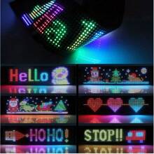 Luz LED con logotipo del ojo del diablo para coche, panel de píxeles LED programable con aplicación, luz nocturna, pantalla LED flexible programable DIY para accesorios de coche/camión - 1 pieza - Ver 9