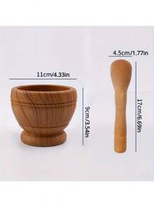 طقم مفرمة ثوم ومطحنة بهارات يدوية من البولي بروبلين مع هاون ومدقة - مثالي لطحن الأعشاب والبهارات، رائع للطبخ المنزلي والمطاعم، مفرمة ثوم