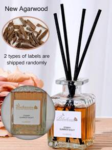 1pc Romantic Aromatherapy, 1.69oz Rattan Essential Oil, Quantity/Color Random Aromatherapy Sticks, Lavender, Peach Ebonwood Agarwood,Home Bedroom Air Freshener, Reed Diffuser, Office Home, Deodorizing Essential Oil Ornaments, Aromatherapy Gift For Your Girlfriend, 2 Types Of Labels Are Shipped Randomly