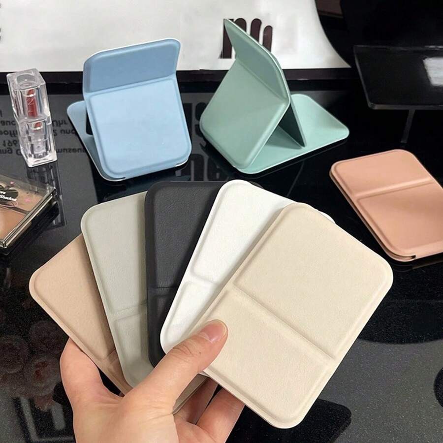 随机颜色便携式高品质小巧可折叠手镜适用于学生宿舍、化妆补妆