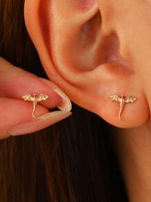 1 Pair Elegant Copper Zirconia Stone Devil's Eye Stud Earrings, Women's Earrings, Suitable For Daily, Party, Holiday Wear, Women's Jewelry