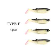 4 件逼真的软诱饵，9 厘米/6 克，带尾巴摆动，逼真的尾巴设计，适用于湖泊和海洋钓鱼、咸水和淡水、钓鱼装备和配件 - 彩色 - 查看 13