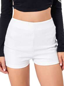 Women's Sparkly Rhinestone Shorts - High Waist Shiny Glitter Short Pants For Beach, Nightclub  Streetwear  Summer Party Shorts - 白色 - 查看 1