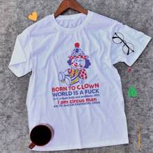 Clowncore Clothing / Clown Shirt / Clowncore Shirt / Funny Meme Shirt / Funny Shirt / Meme Shirt / Funny Gift For Her / Gift For Him Cute Summer Tops - 白色 - 查看 1