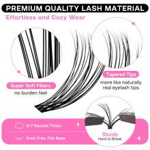 CALAILIS DIY Lash Extension Kit, Eyelash Extension Kit 280Pcs D Curl Individual Lashes With Lash Bond And Seal Lash Remover And Lash Applicator Lash Clusters Kit For Beginner (0.10-30D+40D-KIT)