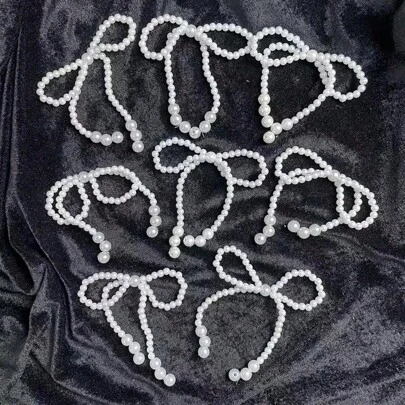 1/4/8 件装珍珠串珠蝴蝶装饰，适用于花束和 DIY 发饰 - 多用途派对和婚礼装饰，也适用于感恩节、情人节、母亲节和毕业季