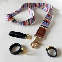 1 件多色挂绳防丢失保护带，带 3 个硅胶环，适用于不同尺寸的 Vape 设备，不包含电子香烟、吸烟配件、香烟储存器 - 彩色 - 查看 7