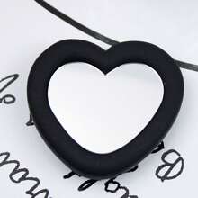 1 pieza Espejo de silicona con forma de corazón y soporte retráctil para teléfono con ventosa, conveniente para retoques de maquillaje, compatible con iPhone, Android, regalo para cumpleaños, familia y amigos, soporte y accesorios para teléfono