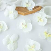 5PCS/10PCS Artificial Non Woven Butterfly Orchid Flowers Silk Butterfly Orchid Flower Head For Autumn Wedding Vase For Home Dining Room Bedroom Decorations, Festival Birthday Party Accessories, Outdoor Garden Decorations Gifts Graduation