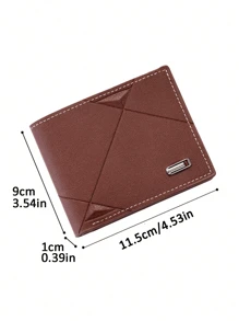 1 Personalized Custom Men's PU Leather Short Wallet, A Stylish Plaid Soft-Faced Wallet With Large Capacity And Multiple Card Slots, Capable Of Storing Large-Denomination Banknotes, A Simple Coin Bag, Featuring Card Slots For Credit Cards, Bank Cards, And ID Cards. It Has A Business And Casual Style, Suitable As A Gift For Men's Birthdays, Christmas To Partners, And Is A Fashionable Choice For Young Men, Ideal As A Halloween And Christmas Gift. - Multicolor - View 9