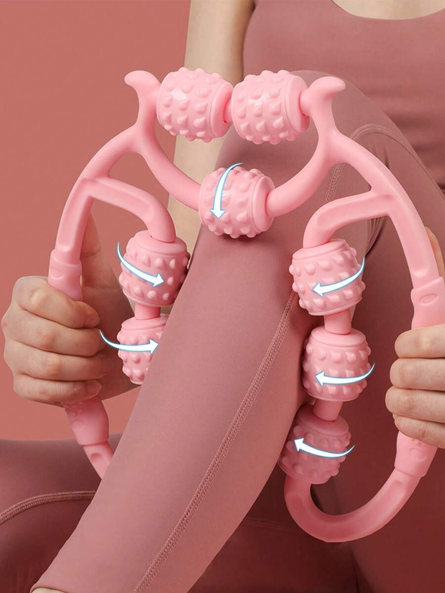 1 件美腿环按摩滚轮 小腿滚轮按摩器 瑜伽健身放松按摩工具 - 彩色 - 查看 1