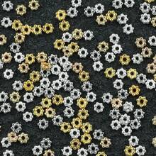 100pcs 4mm Metal Snowflake Spacers, Color Preserving Jewelry Making Components For Bracelets, Necklaces, Earrings, Hair Clips - One Bag - View 19