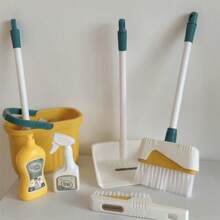 Colorful Children's Cleaning Set - Play House Cleaning Tool Kit With Dustpan, Broom, Bucket, Mop, Etc. Suitable As Birthday Gift For Boys And Girls, Housework Role Play, Imaginative Toy