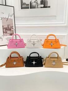1pc This Year's Popular Hot Girl Sweet Cool Handbag Simple And Stylish Shoulder Crossbody Small Square Bag, Korean Style Versatile, Shoulder Straps Casual And Comfortable, Versatile And Not Picky, Suitable For Girls' Daily Shopping And Travel Use