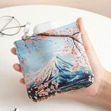 2pcs Set - Oil Painting Coin Purse, Women Mini Ultra- Coin Wallet, Sanitary Napkin Pouch, Small Carry Bag - Multicolor - View 5