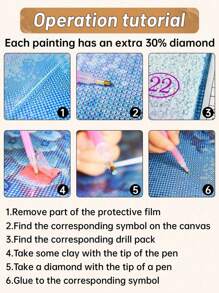 ZHUAIZHUAIHU 5D 全钻钻石画套件 - 定制真实照片、钻石艺术工艺品、马赛克墙面装饰礼物 - Round Diamond - 查看 4