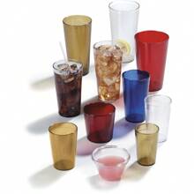 Carlisle - Vaso de plástico apilable resistente a roturas 5216-207, 16 onzas, transparente (paquete de 24) - Transparente - Ver 6