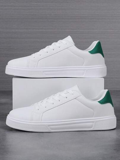 男士韩版时尚小白鞋男休闲皮鞋一脚蹬懒人乐福鞋学生大码平底鞋