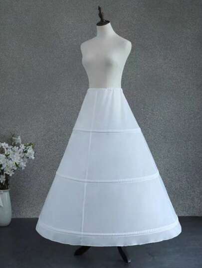 Bridal Crinoline Hoop Skirt Extender, Extra Fluffy With Boning, Lining For Wedding Gowns, Lolita Costume, Adjustable Waist Petticoat Fall Clothes For Women