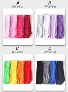 4 Stücke/1 Stück Herren/Damen Outdoor-Sport Radfahren Stirnband mit Knoten, mehrfarbige lange Streamer Haarschmuck für Laufen & Training