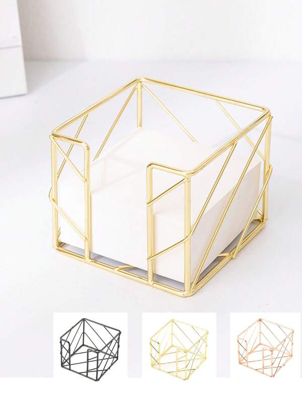1pc Hollow Metal Square Desk Organizer With Comfort Opening - Creates Dividers For Home Office Drawers, Desktops - Holds Pens, Paper Clips, Sticky Notes, Notebooks And Other Office Accessories Back To School