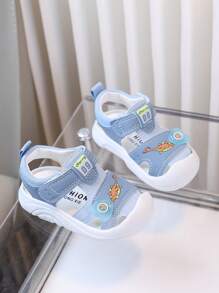 New Breathable Soft Bottom Non-Slip Toddler Closed Toe Sandals, Summer - Blue - View 4