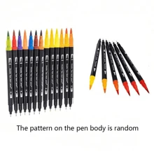 双头水彩笔套装，软头勾线绘画美术用品