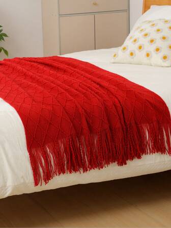 1 pieza de Manta tejida, Manta de sofá, Colcha, Chal para echarse la siesta en la oficina, uso en verano