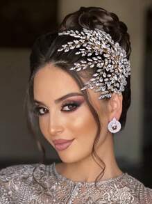 1 peça brilhante para cabeça de noiva, cristal completo, acessórios para cabelo de casamento, adequado para festa e fotografia de casamento