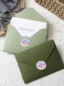 500pcs/Roll Thank You English Adhesive Stickers, Colorful Round Thankyou Labels Recommended For Baking, Beverage, Small Business, Gifts, Cards, DIY Packaging