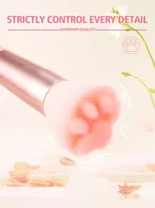 1pc New Cat Paw Shaped Blush Brush, Powder Brush, Foundation Brush With Storage Box, Professional Makeup Tool, Convenient For Travel And Ideal Holiday Gift,Foundation Brush,Concealer Brush,Blush Brush,Contour Brush,Blush Brush,Bronzer Brush,Powder Brush,Foundation Brush,Blush Brush
