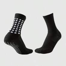 4/12/25Pairs Men Women Crew Socks Sports Rubber Grip Socks Football Towel Bottom Shockproof Breathable Socks Soccer Basketball Skateboard Rugby Tennis Badminton Exercise Athletic Socks - Multicolor - View 3
