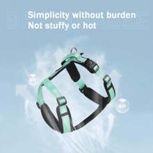 Conjunto de duas peças de arnês e guia para cães, guia refletiva para cães médios e grandes