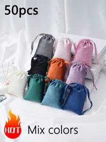 1/10/50 peças 9x12cm Bolsa de joias Bolsa de veludo para presente, Bolsa de embalagem de joias, Bolsas para presentes de joias, Bolsas para lembrancinhas de casamento, aniversário, brincos, pulseira, colar, bolsas organizadoras pequenas chiques, Bolsa de embrulho para presente para festa, feriado