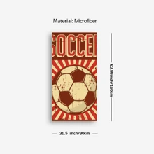 1 pièce Serviette de plage créative imprimée de football, serviette de plage à la mode adaptée à la piscine, aux vacances, à la plage, à la douche, serviette de plage multifonctionnelle, parfaite pour la plage d'été