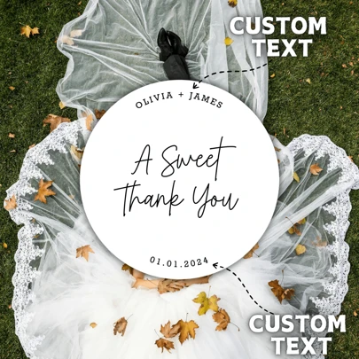 1.57Inch 100PCS Custom Wedding Stickers Personalized A Sweet Thank You Labels Wedding Snack Bag Sweets Desserts Favors Stickers Custom Sticker Cute Circle Custom Stickers For Wedding Round Favor Stickers Handmade Stickers For Business Different Hearts 12 Colors Wedding Stickers Wedding Stationery Name Stickers Personalised Sticker Custom Stickers Thank You Stickers Wedding Labels Personalised, Adjustable, Adorable, Custom, Son, Daughter, Office, Tea Room, , Home, Home Refresh, Customized Stickers