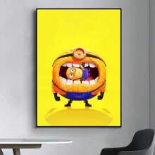 1pc Wall Arts Posters Anime Vintage D - Despicable Daddy 4 Posters Fancy Living Room Bar Wall Painting Retro Decorative Painting In The Middle, Suitable For Living Room, Dining Room Or Bathroom, Room Decoration, High Quality Without Frame, Indoor/Outdoor Canvas Art, Frameless