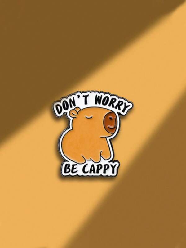 1pc Adorable Metal Capybara Animal Brooch, Versatile Shirt/Bag Accessory Dress Accessories Pin For Clothes Bag Charm School Office Accessories Shirts Jacket Jewelry Christmas Halloween
