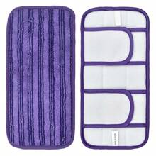 Yhaijj1/2/3pcs High Quality New Cationic Materials Microfiber Mop Pads Adapt To Sweeper 12-Inch Microfiber Mop Pad Reusable And Washable High Dirt And Water Absorption Easy To Clean Cleaning Accessories 11x5inch Purple Green Dark Blue Cleaning Accessories Cleaning Supplies For Apartment Home