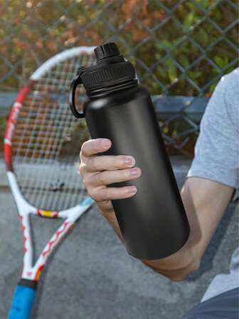 1 件 18 盎司不锈钢保温水瓶、户外运动饮水杯、双层真空、便携式车载玻璃杯、旅行杯