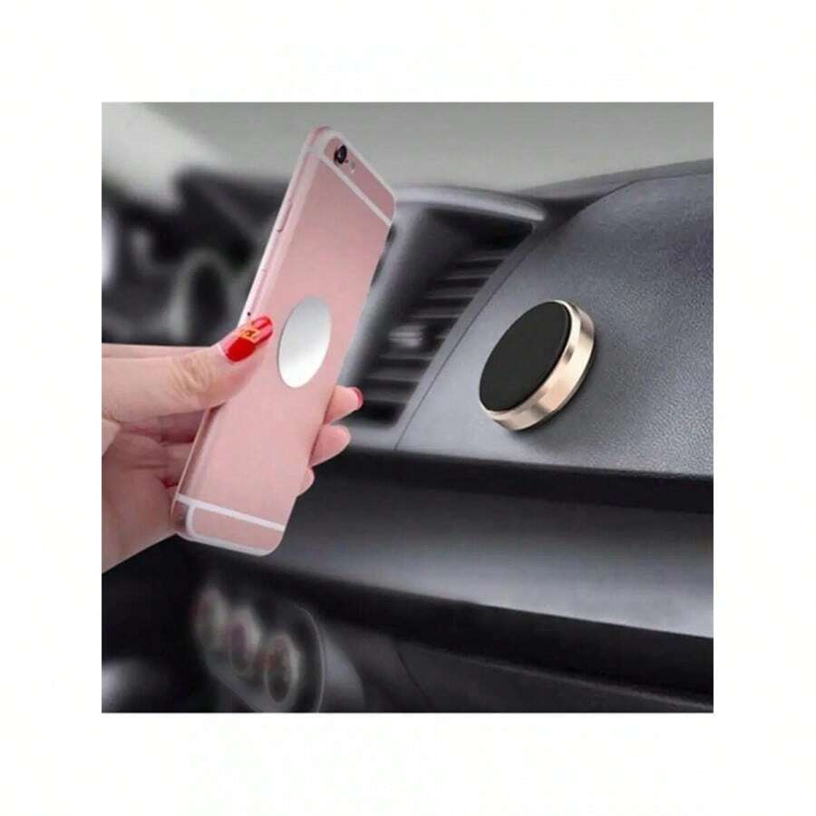 1 个圆形磁性手机支架 - 强吸附力、多功能、时尚设计 - 支架、方便手机安装旅行收纳整理器 - 彩色 - 查看 1