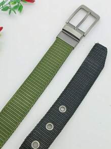 Casual Men's Belts For Daily Use, Perfect As A Gift For A Friend. - 軍綠色 - 查看 2