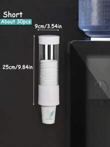 1 cái Giá nâng cốc tự động bằng Polypropylene (PP), Giá để cốc giấy dùng một lần, Giá để cốc nước không cần đục lỗ, Giá để cốc gắn tường - Nhiều màu - Xem 5