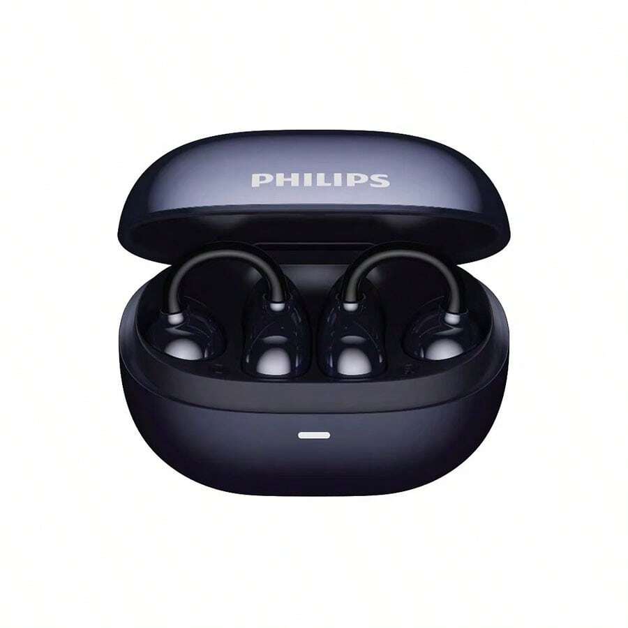 PHILIPS 藍牙耳機TAT3469 耳夾式無線開放 360°原聲級全景音 藍牙5.4 運動跑步 通話降噪 3D人體工學弧環設計 超長續航 藍色 - 藍色 - 查看 1
