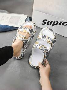 Couple Thick Sole Slide Sandals - White - View 1