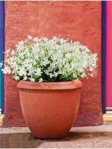 1/4 piezas, Flor artificial de narciso, decoración exterior de flores de simulación, adecuada para bodas, interiores y exteriores, jardín, oficina, decoración de escritorio con jarrones, flores artificiales