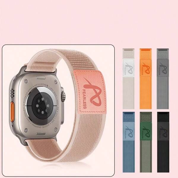 1pc Nylon Woven Loop Band Strap Compatible With Apple Watch Series 10/9/8/7/6/5, Ultra Edition, SE, Creative New Design For Men & Women