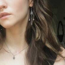 1 Pair Metal Sunflower Teardrop Pendant Earrings, Suitable For Women's Daily/Party Wear