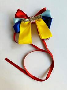 1pc Cute Children Princess Bow Ribbon Hair Clip Hair Accessories, Back To School Gift For Girls - Multicolor - View 8